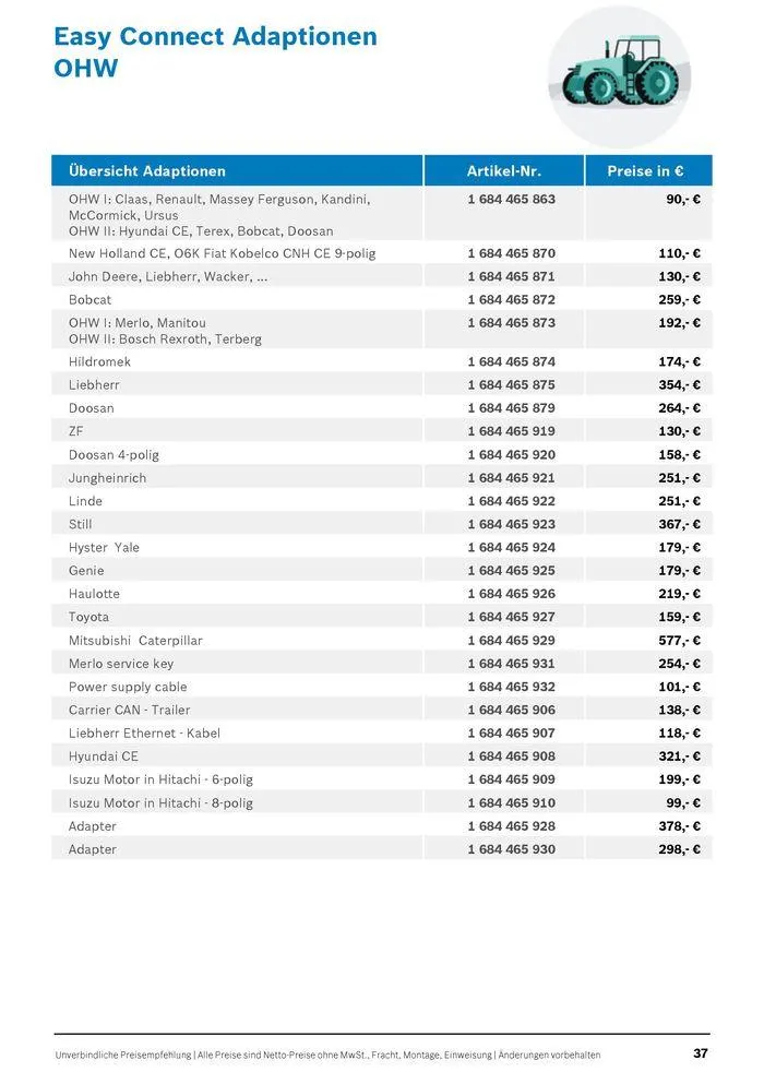 Werkstattausrüstung von Bosch von 21. Mai bis 31. Dezember 2024 - Flugblätt seite 37
