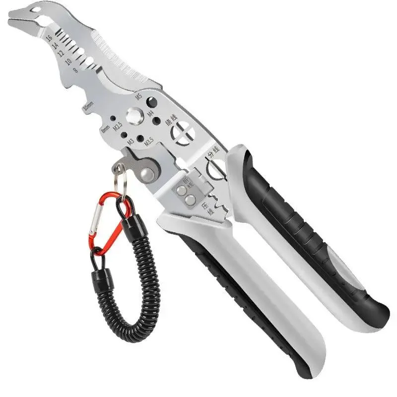 Multi-Function Professional Elbow Wire Stripper Pliers Crimping Tool Electrician Wire Crimping Cutter Wiring Scissors Hand Tool
