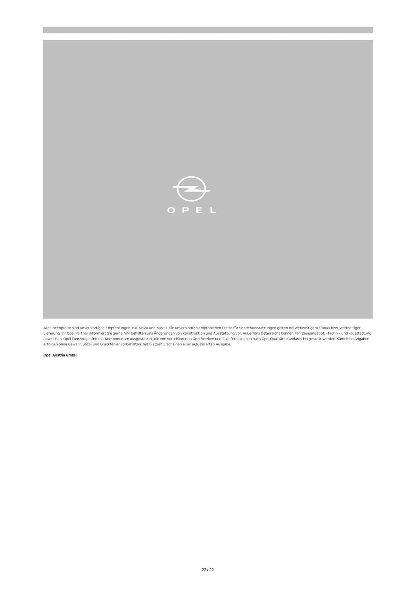 Opel Flugblatt von 1. März bis 22. April 2026 - Flugblätt seite  22