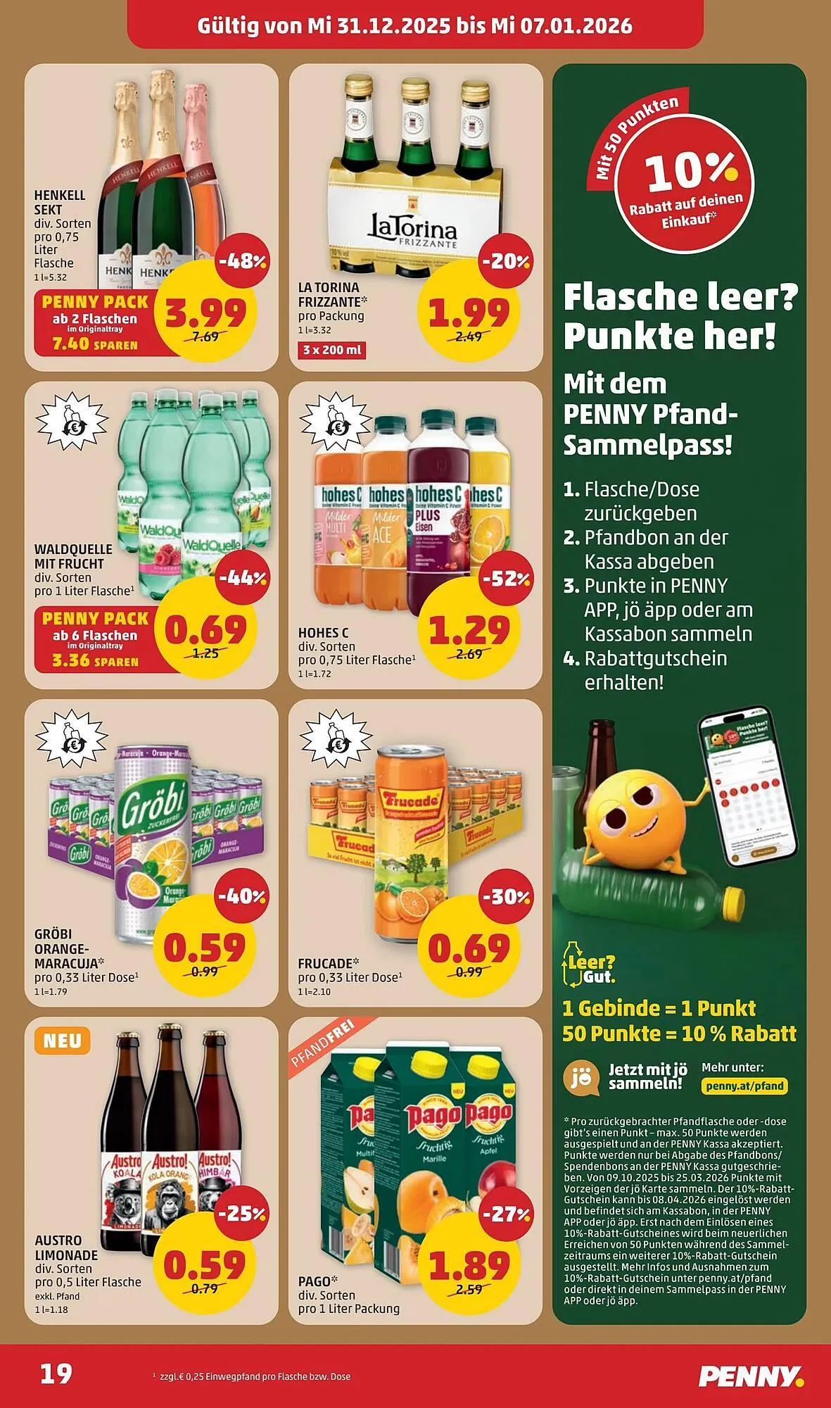 PENNY Flugblatt von 31. Dezember bis 7. Jänner 2026 - Flugblätt seite  19