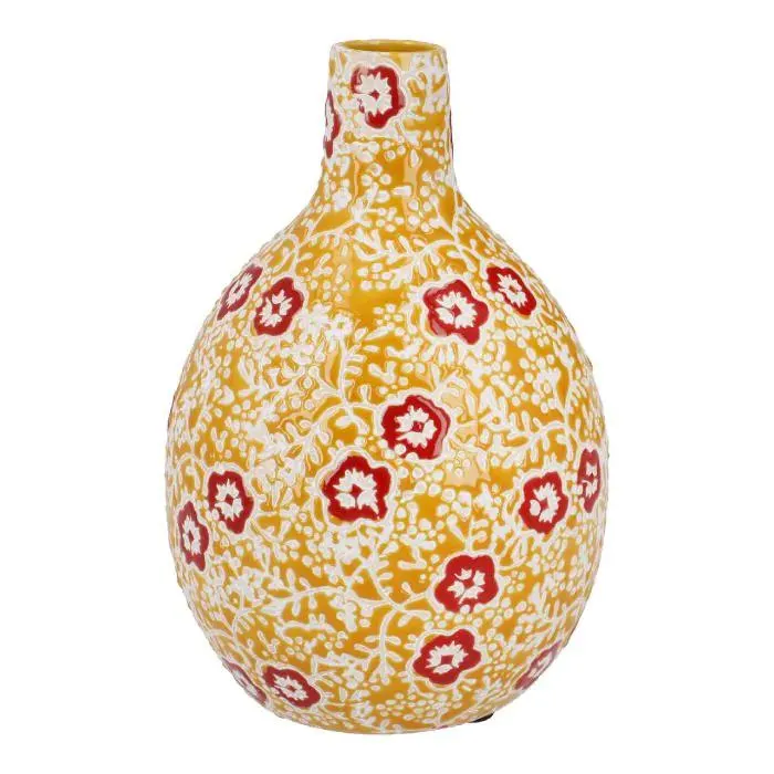 Vase Blümchen, gelb, 15 cm