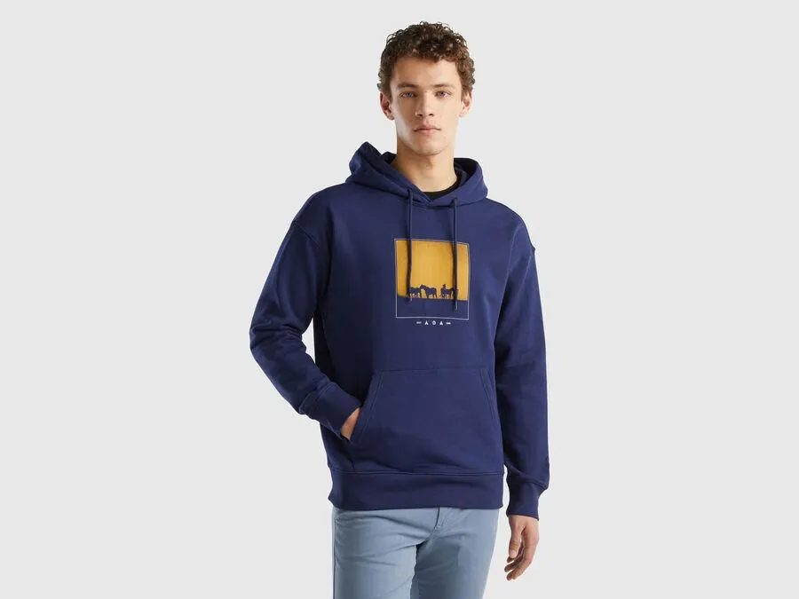 Kapuzen-Sweater mit Print