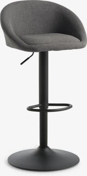 Barstuhl TAULOV grauer Stoff/schwarz