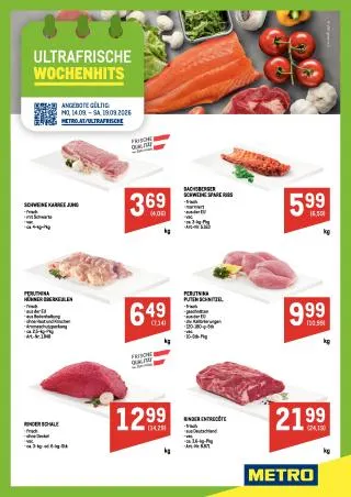 METRO Flugblatt Food - aktionen von 14. September bis 19. September 2026 - Flugblätt seite  1