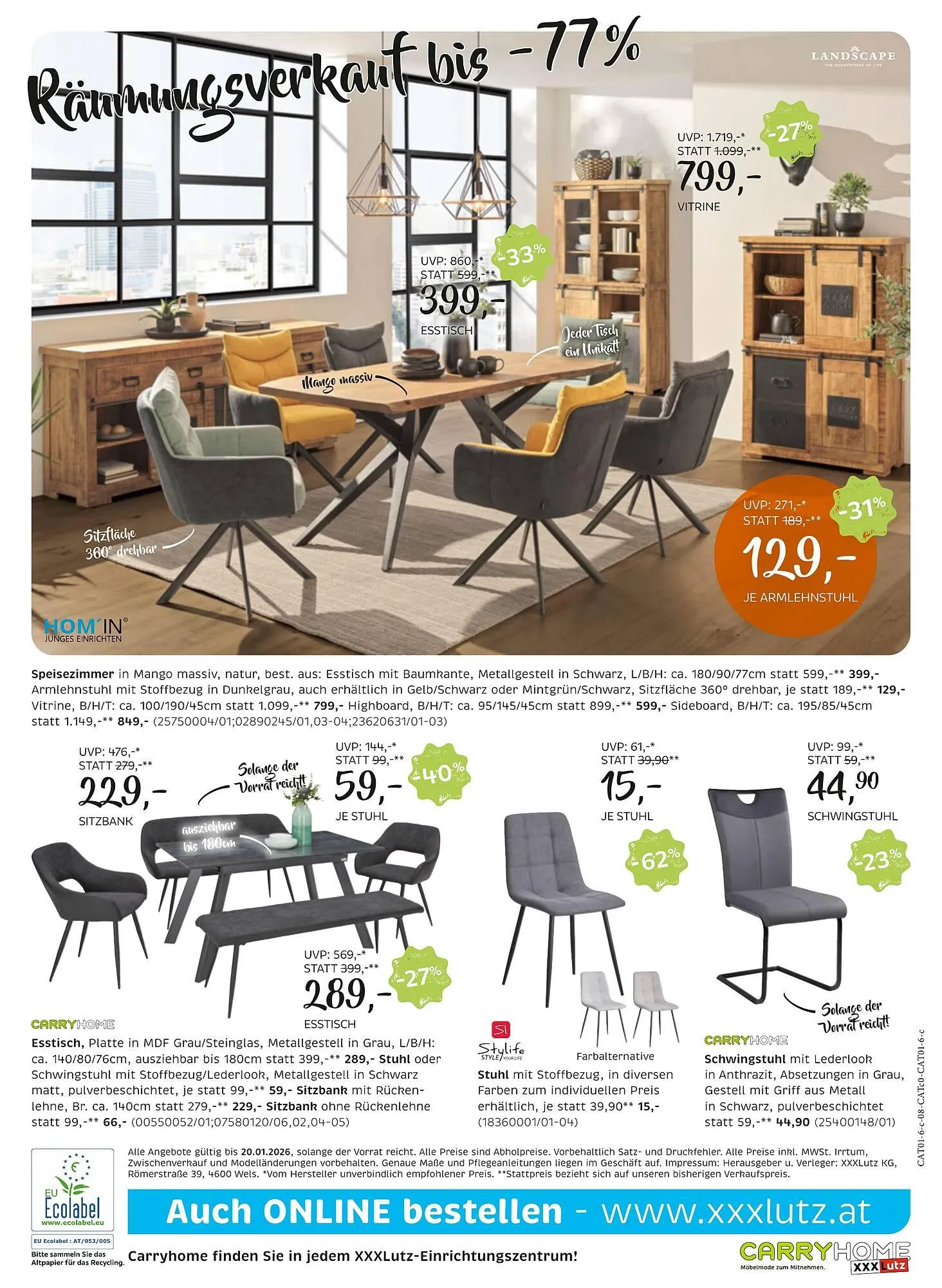 XXXLutz Prospekt von 5. Jänner bis 20. Jänner 2026 - Flugblätt seite  8