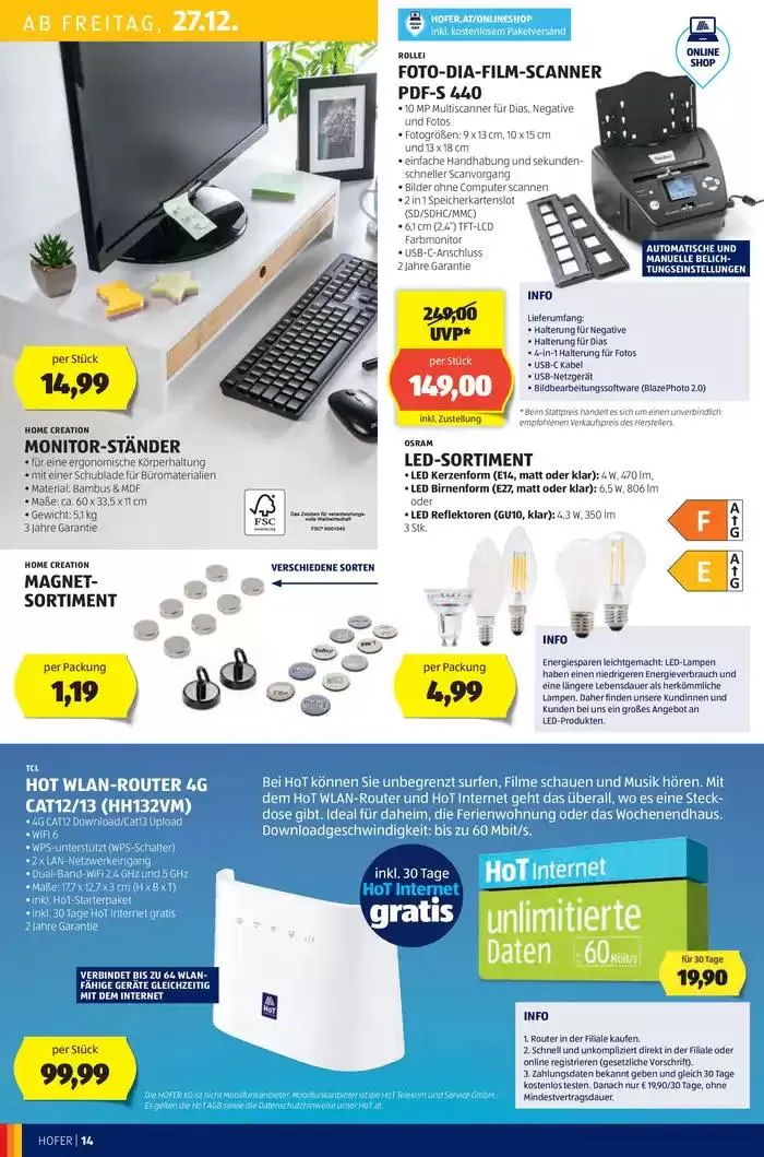 Blättern Sie online im HOFER Flugblatt von 24. Dezember bis 7. Jänner 2025 - Flugblätt seite 16