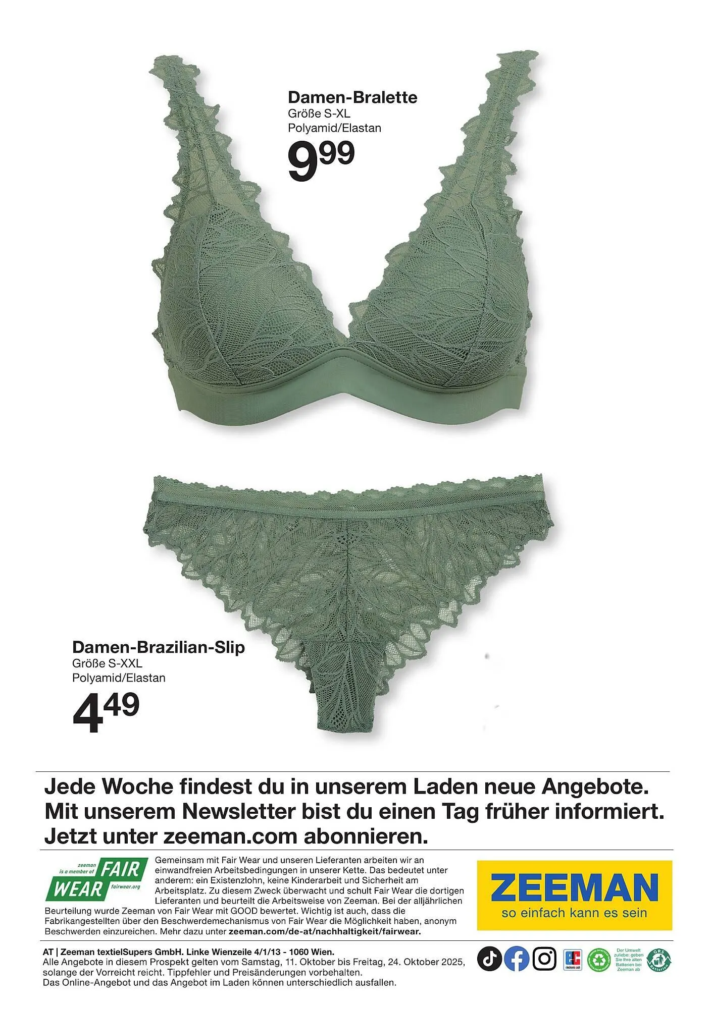 Zeeman Prospekt von 11. Oktober bis 24. Oktober 2025 - Flugblätt seite  21