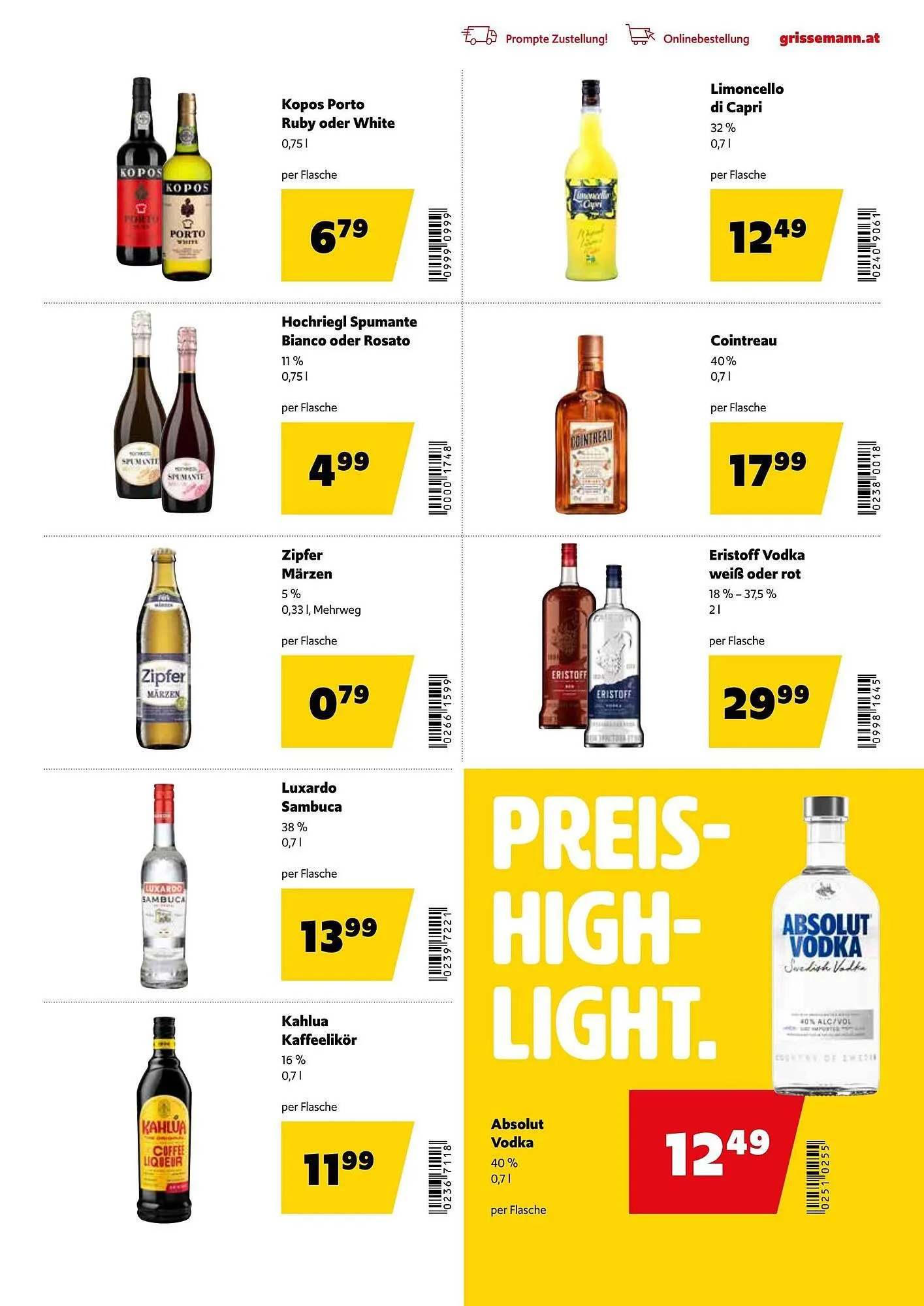 Eurogast Grissemann Flugblatt von 29. Dezember bis 10. Jänner 2026 - Flugblätt seite  25