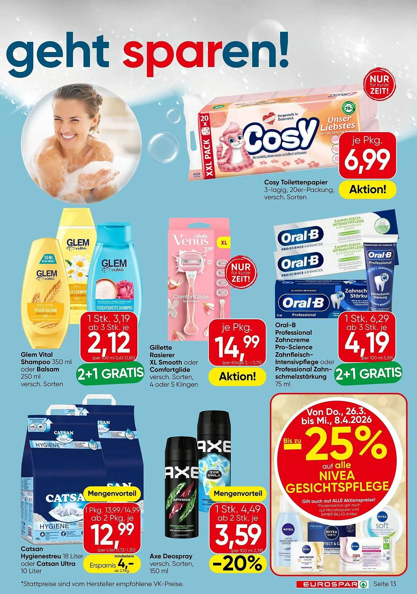 Eurospar Flugblatt von 26. März bis 8. April 2026 - Flugblätt seite  13