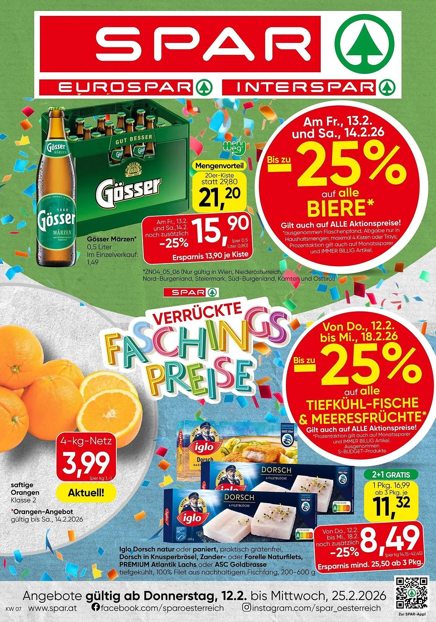 Spar Flugblatt von 12. Februar bis 25. Februar 2026 - Flugblätt seite  1