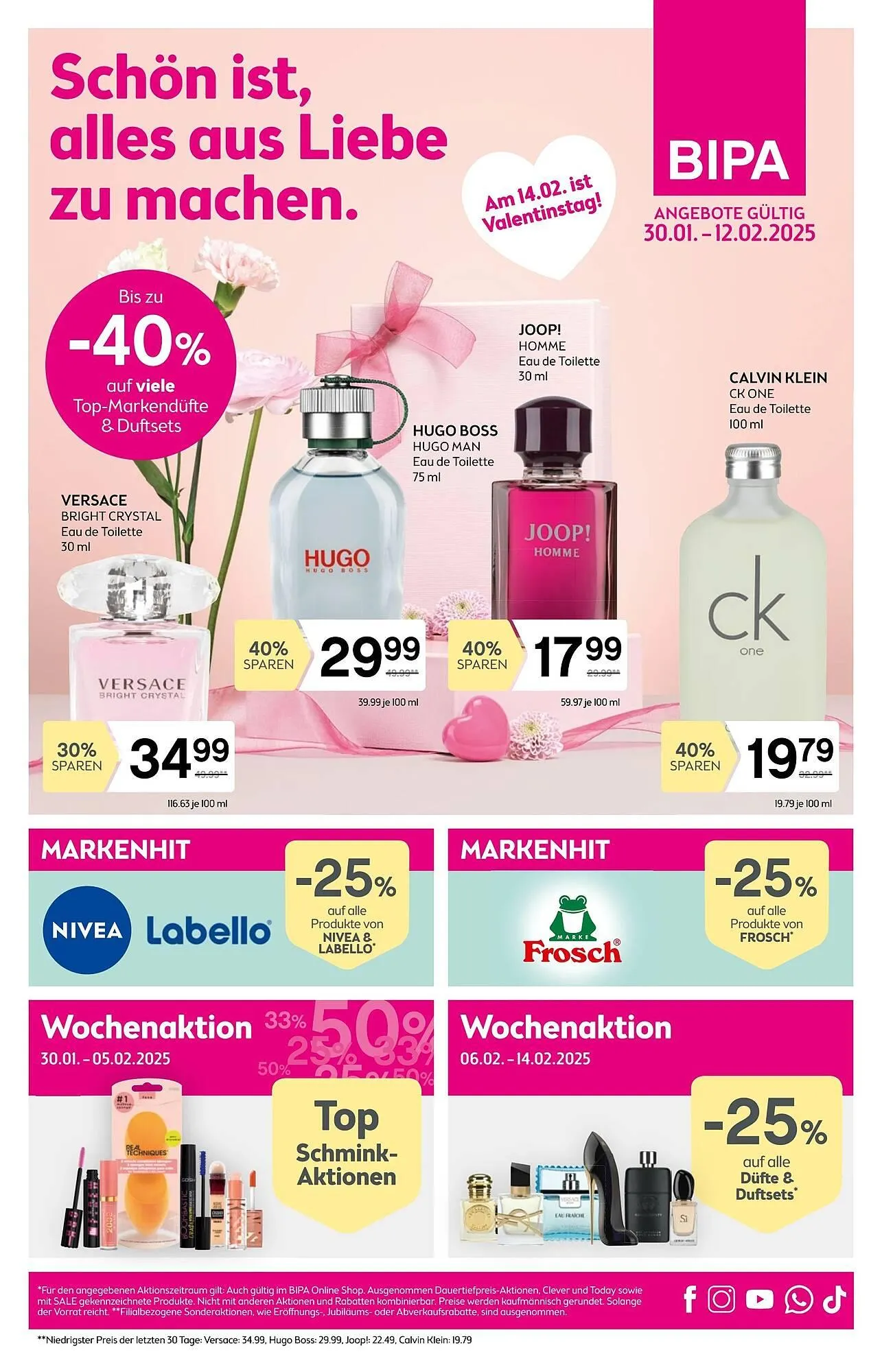 Bipa Flugblatt von 30. Jänner bis 13. Februar 2025 - Flugblätt seite  1