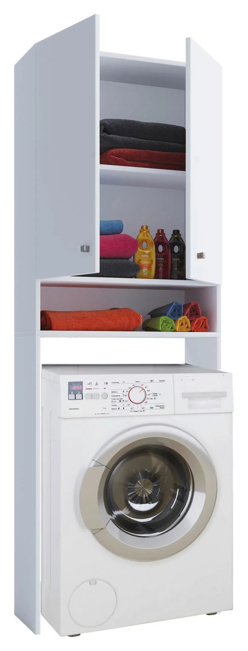 MID.YOU Überbauregal Lona B: 64,2cm Weiß Dekor