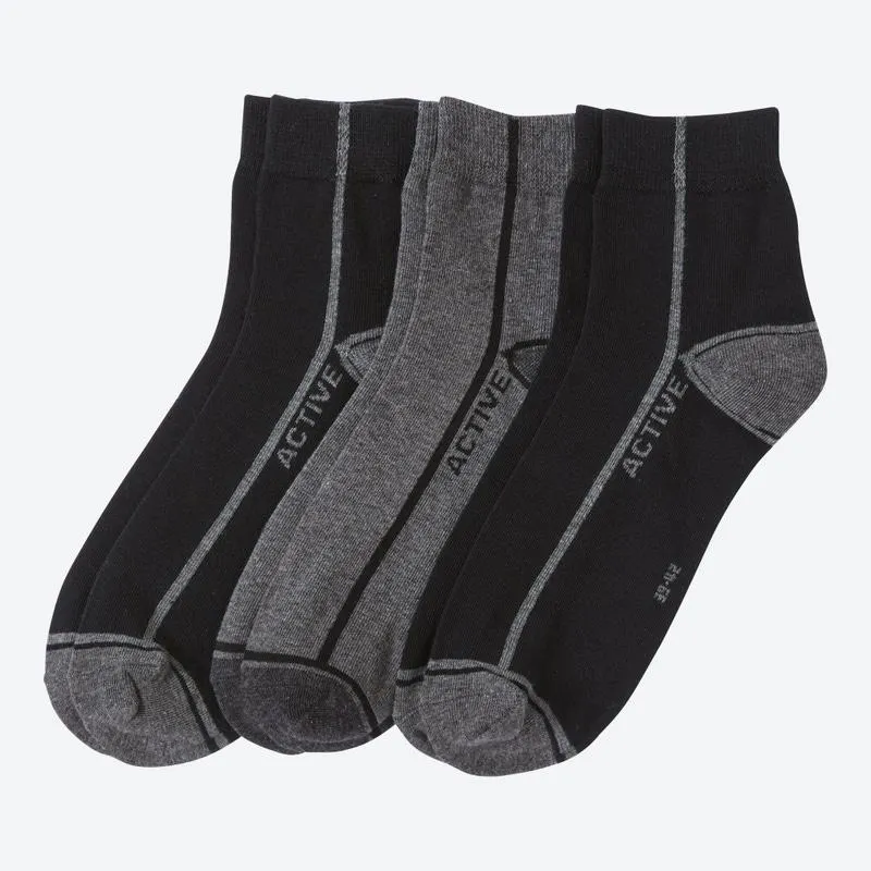Herren-Kurzschaft-Socken, 3er-Pack