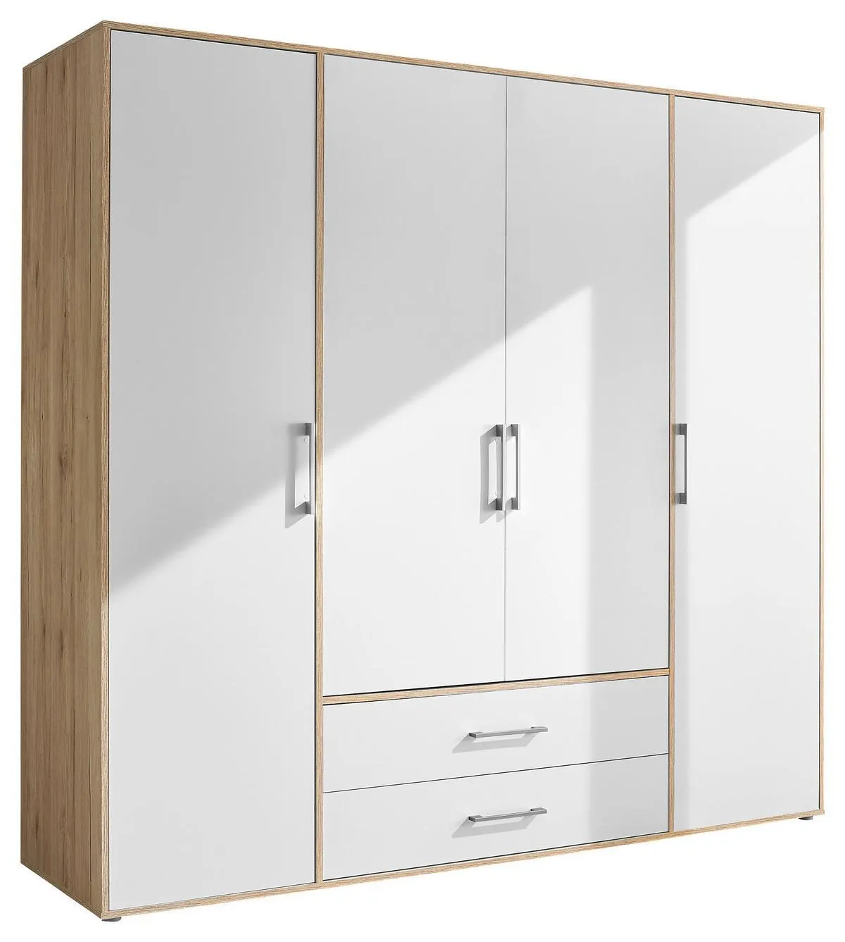 Kleiderschrank 4trg Lembo Artisan Eiche/weiß 206cm