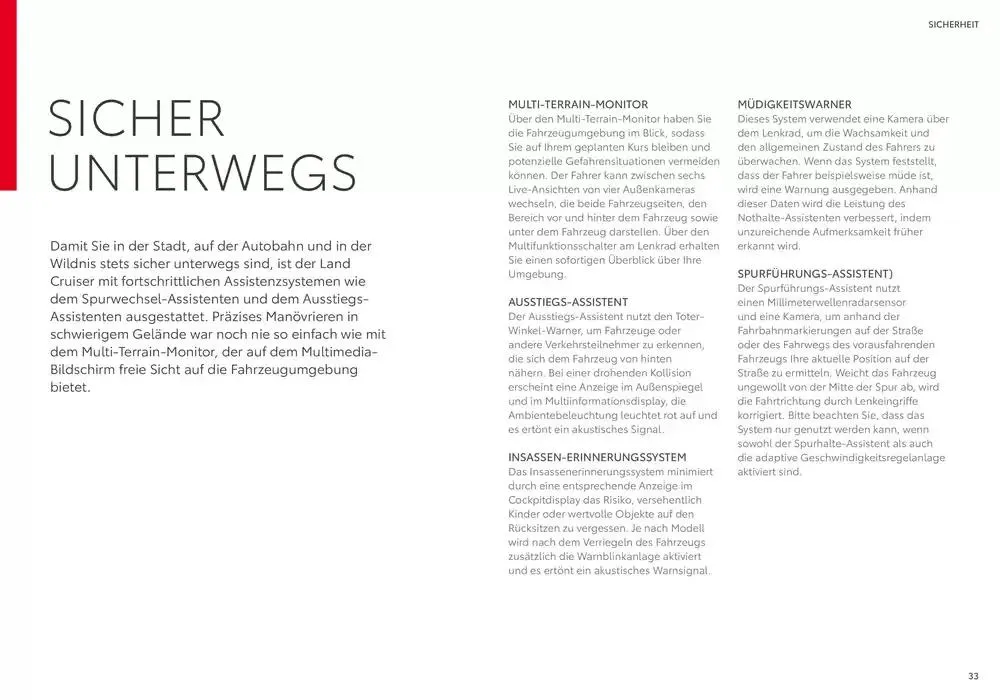 Toyota Land Cruiser von 12. Februar bis 12. Februar 2026 - Flugblätt seite 33