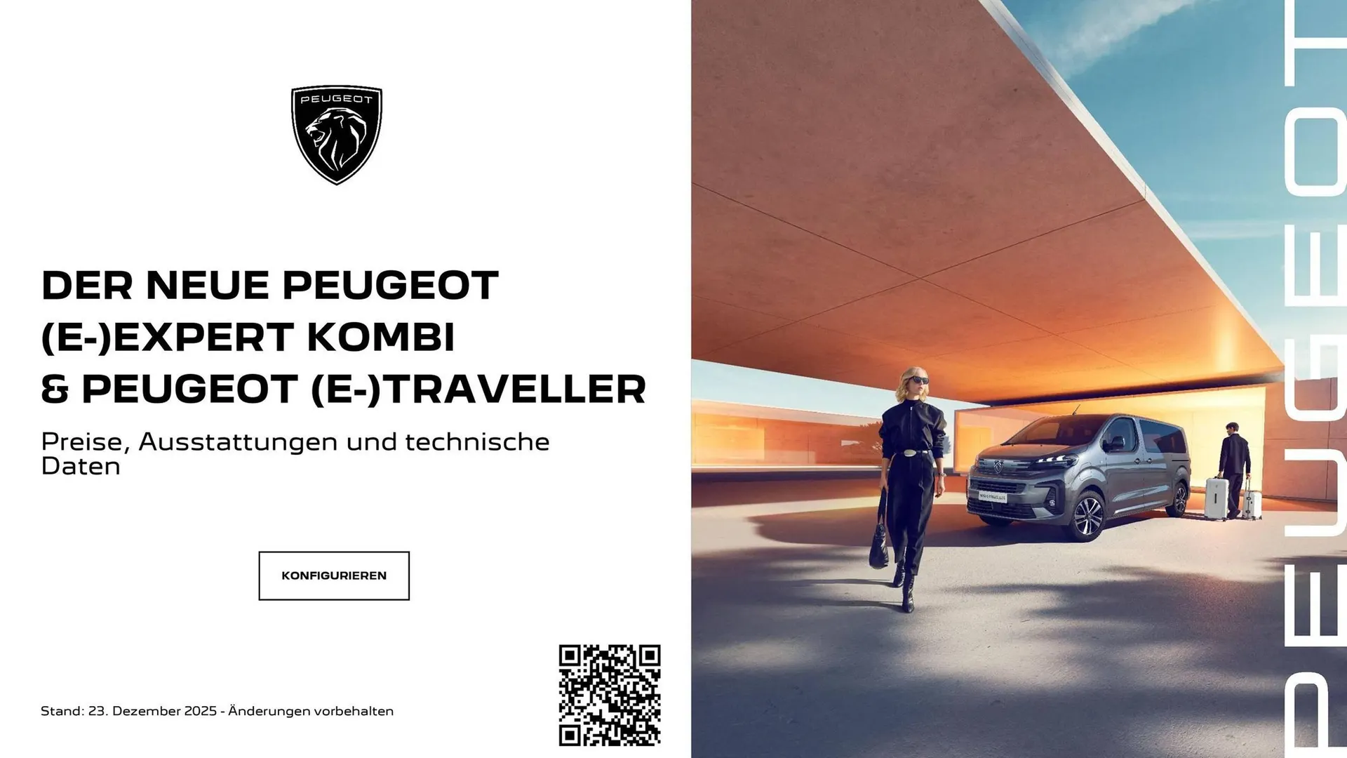 Peugeot Flugblatt von 23. Dezember bis 3. März 2026 - Flugblätt seite  1