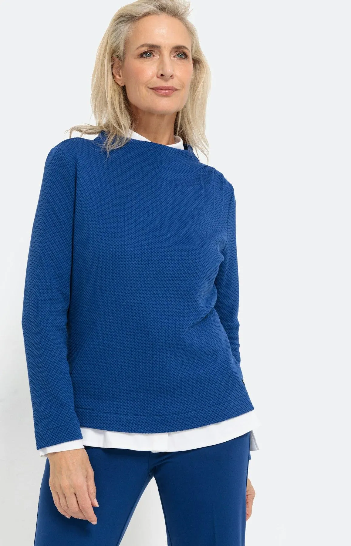 Stretchiges Sweatshirt mit Struktur