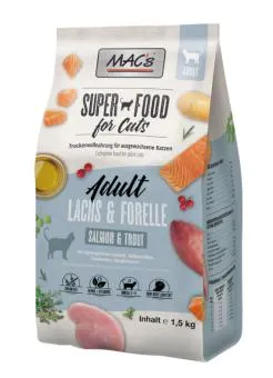 MAC's SUPER FOOD mit Lachs, Forelle für Katzen 1,5 kg