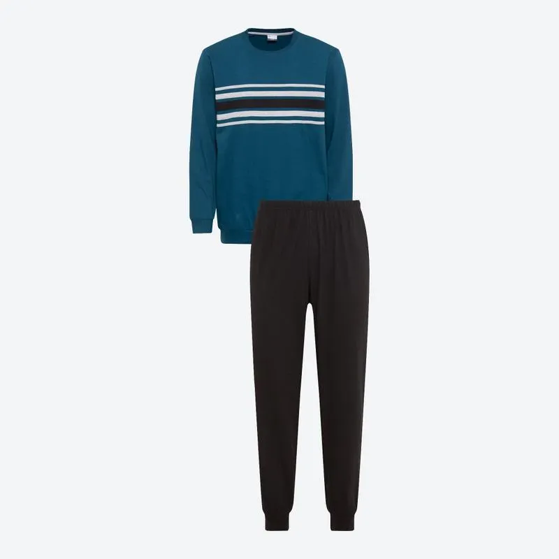 Herren-Schlafanzug mit Blockstreifen, 2-teilig