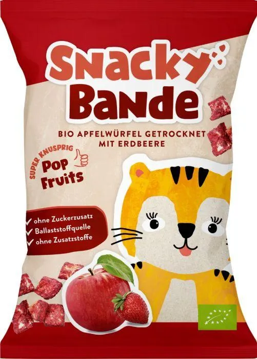 Snacky Bande Apfelwürfel Erdbeere EU BIO 14g