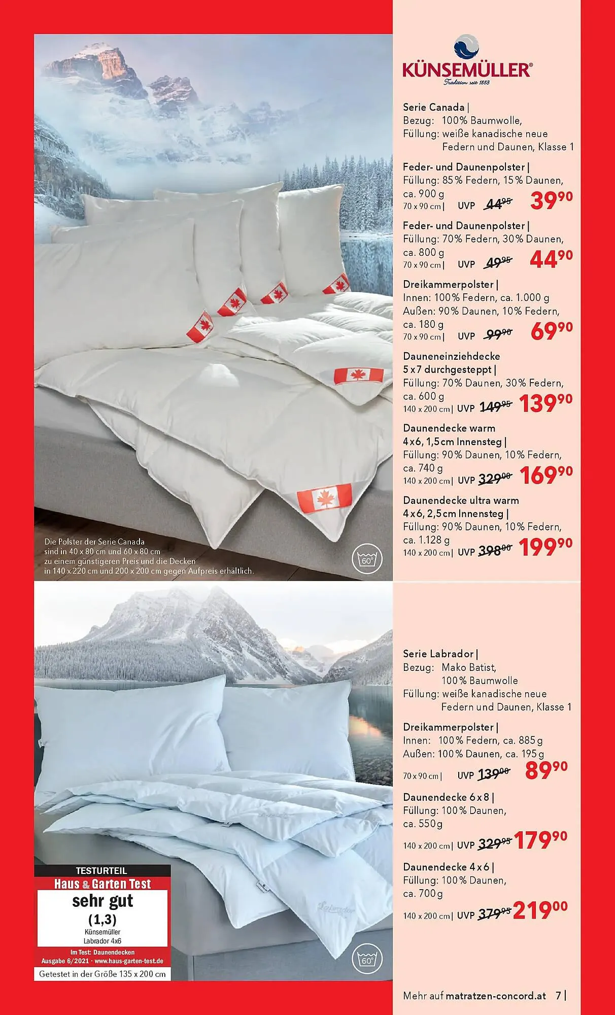 Matratzen Concord Prospekt von 28. Jänner bis 24. Februar 2026 - Flugblätt seite  7