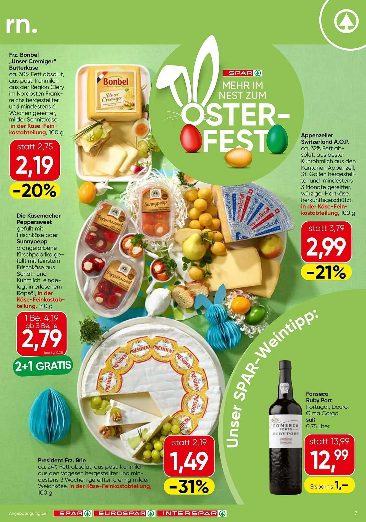 Eurospar Flugblatt von 31. März bis 8. April 2026 - Flugblätt seite  7