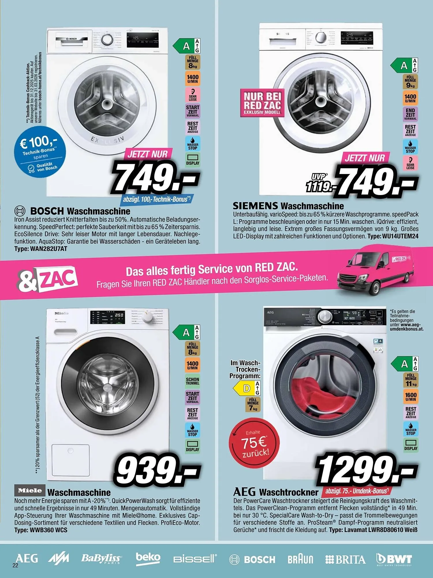 Red Zac Flugblatt von 23. November bis 11. Dezember 2025 - Flugblätt seite 22