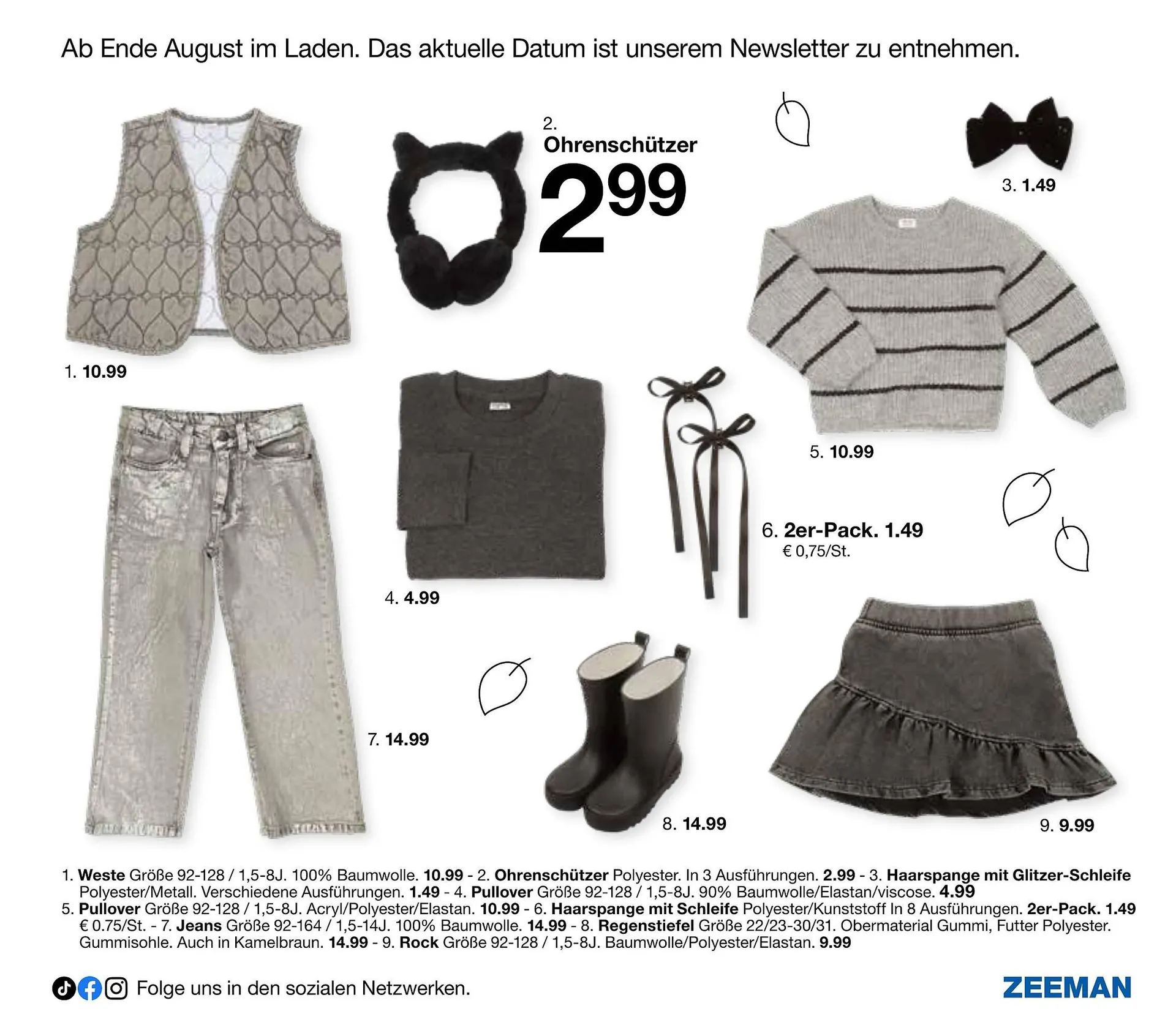 Zeeman Flugblatt von 18. Juli bis 30. November 2025 - Flugblätt seite 31