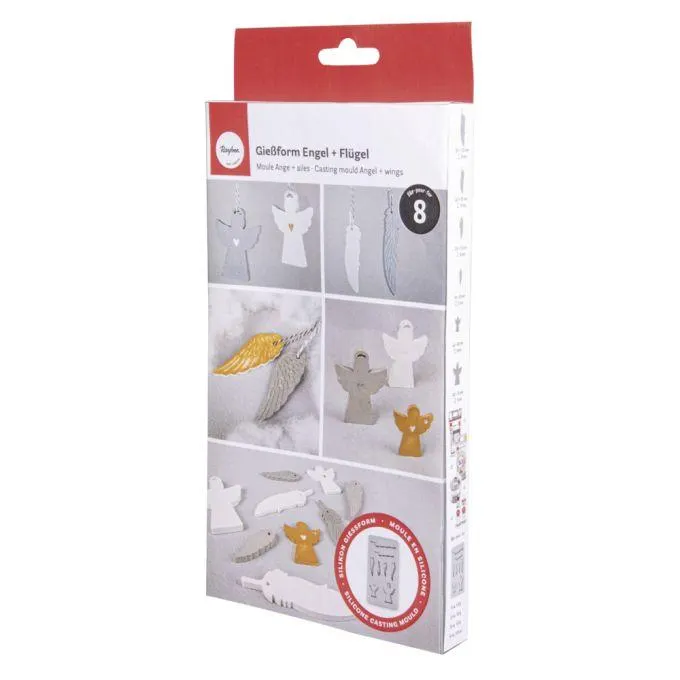 Silikon Gießform Engel + Flügel