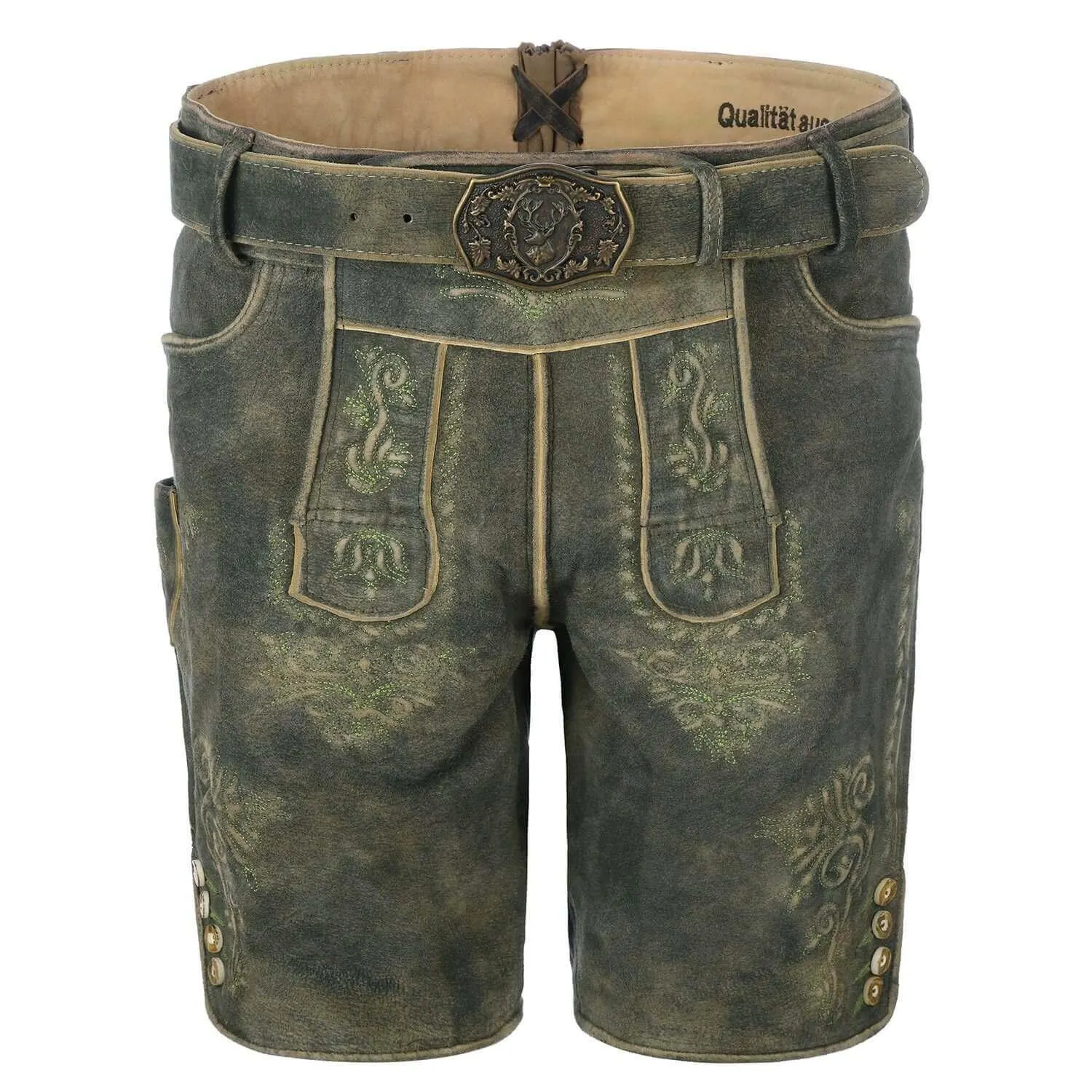 Herren Lederhose "Ludwig", Grün