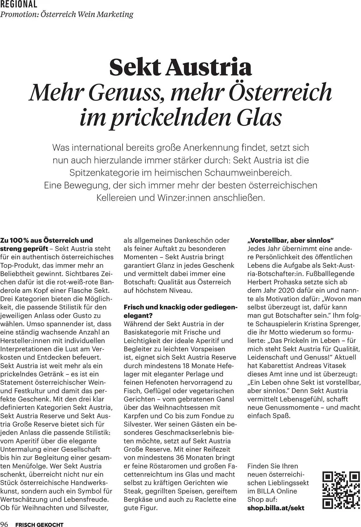 Billa Flugblatt von 1. Dezember bis 31. Dezember 2025 - Flugblätt seite  96