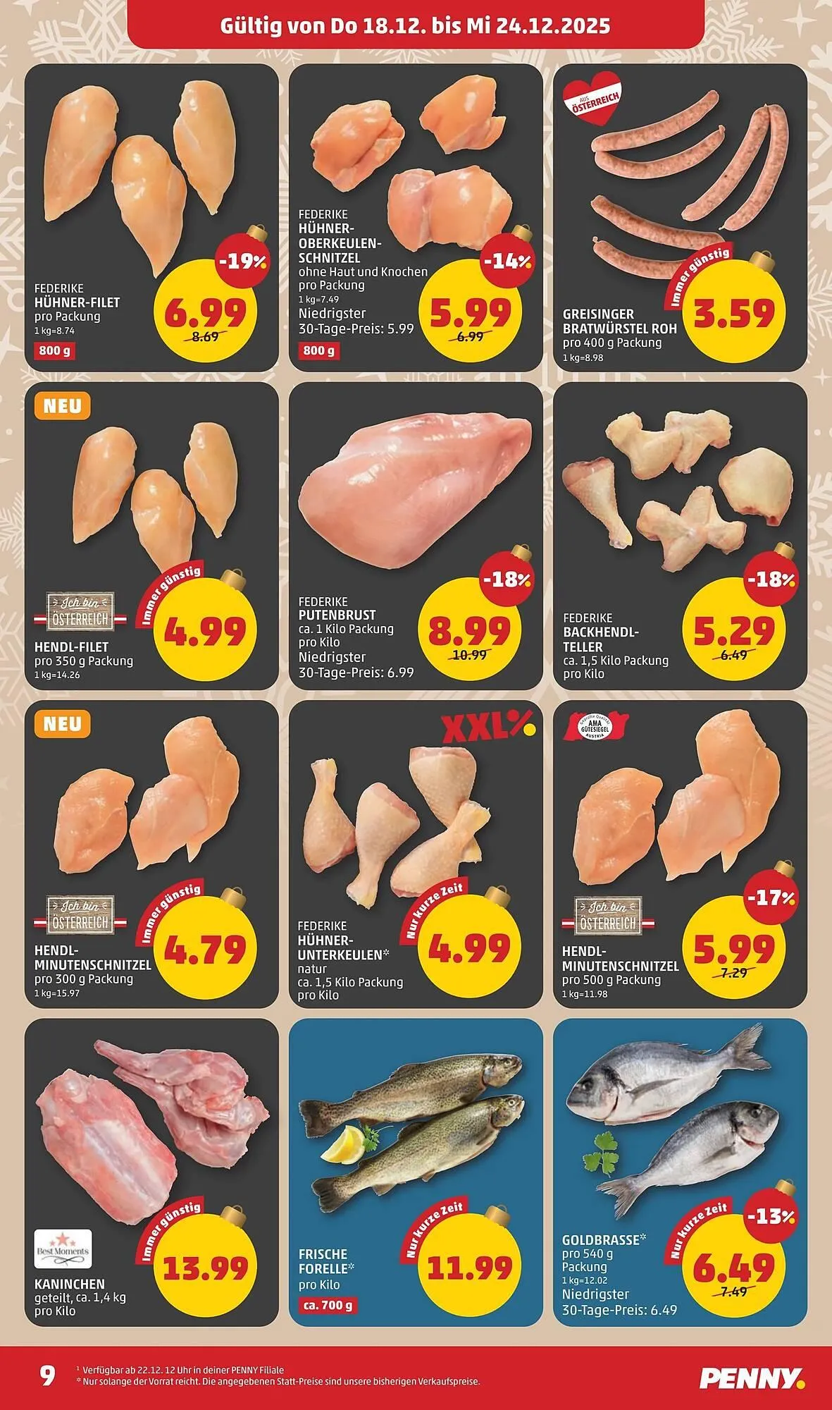 PENNY Flugblatt von 18. Dezember bis 24. Dezember 2025 - Flugblätt seite  9