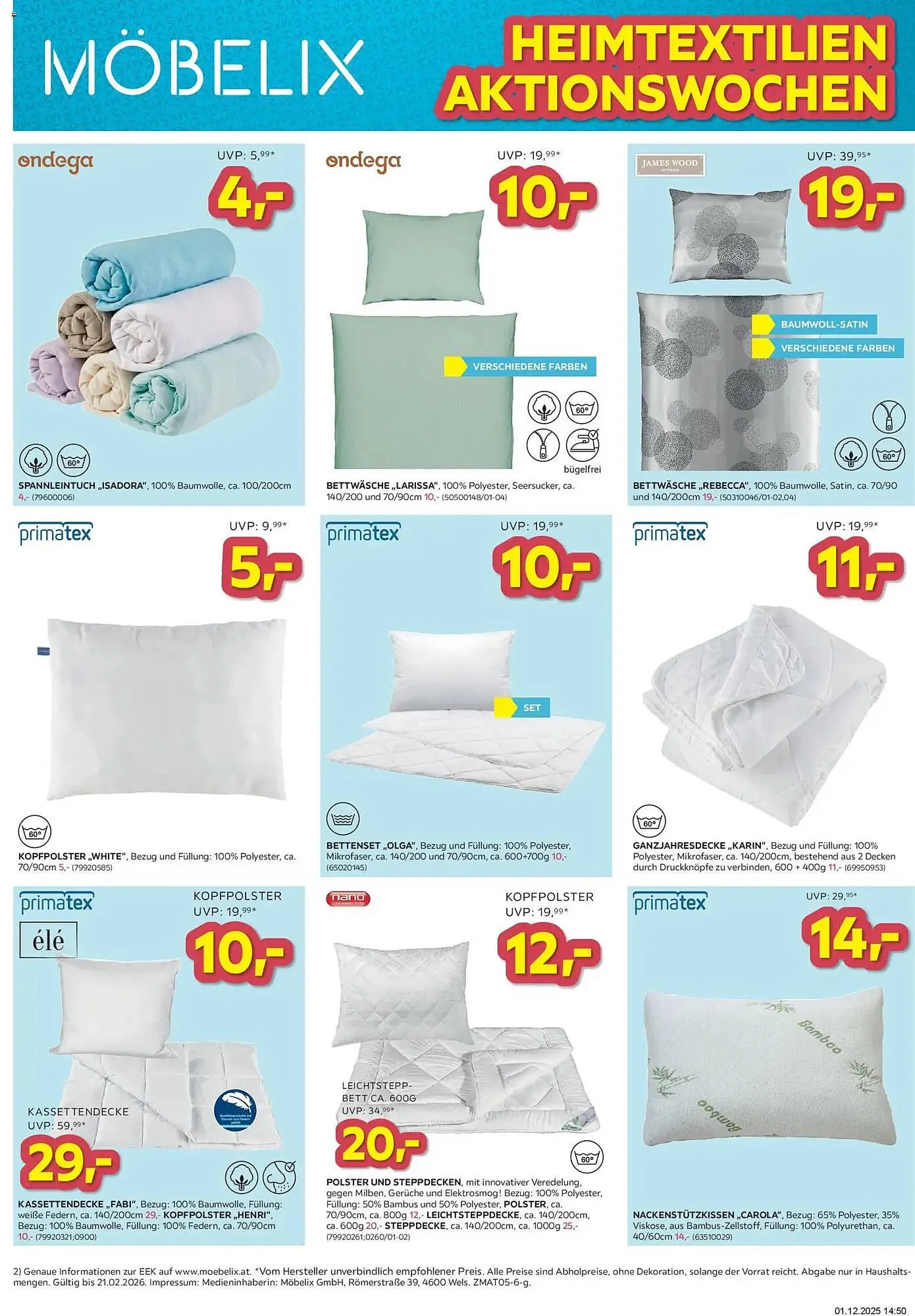 Möbelix Prospekt von 16. Februar bis 21. Februar 2026 - Flugblätt seite  2