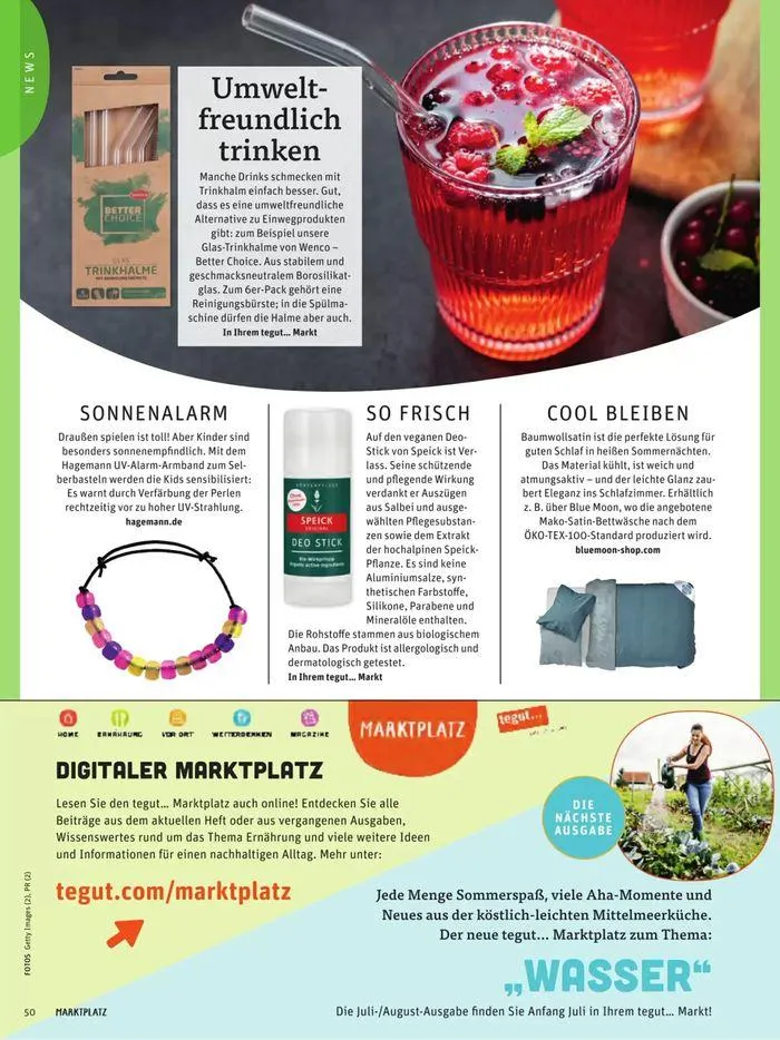 Basic Biomarkt Flugblatt von 22. Mai bis 30. Juni 2024 - Flugblätt seite  50