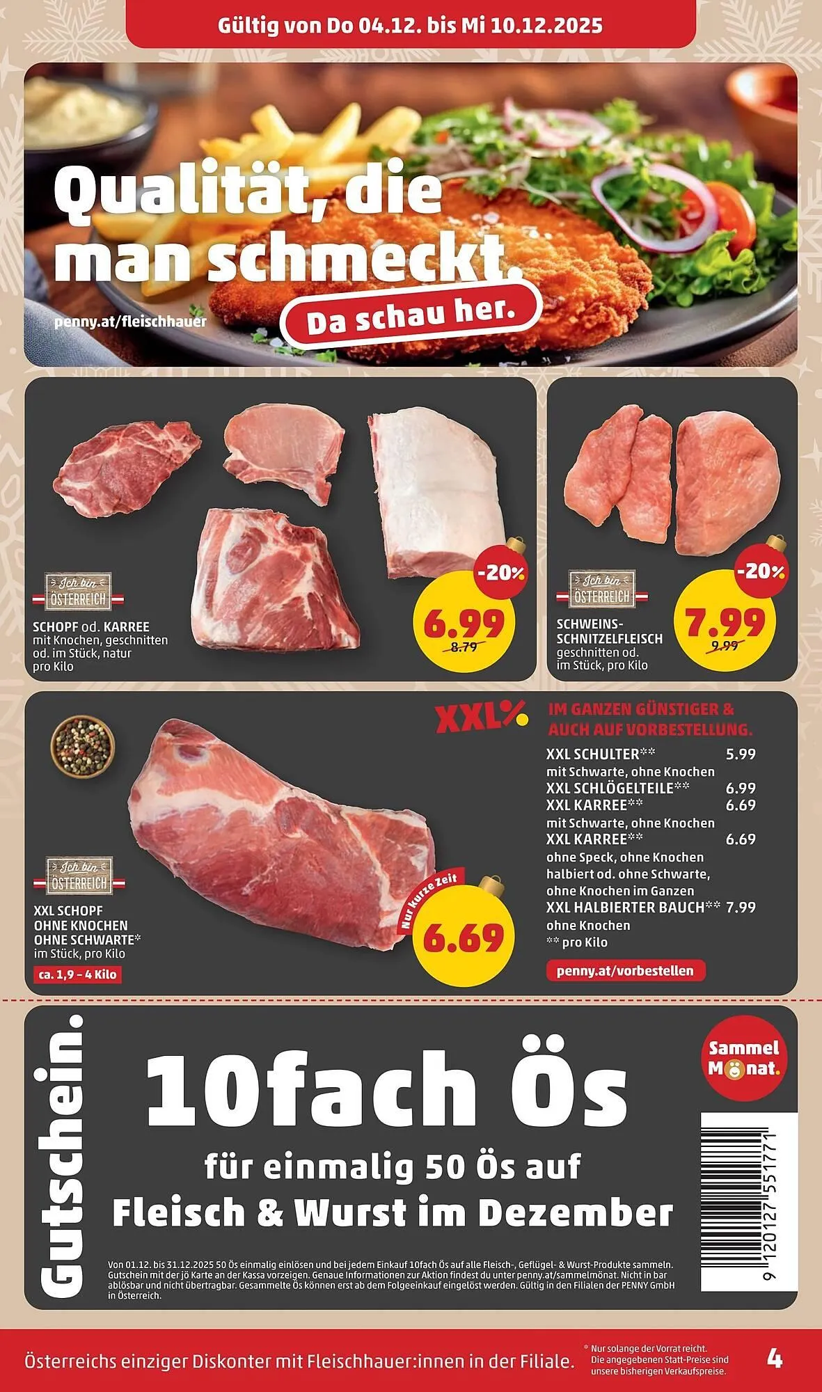 PENNY Flugblatt von 4. Dezember bis 10. Dezember 2025 - Flugblätt seite  4