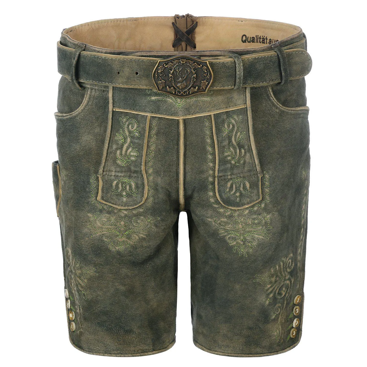 Herren Lederhose “Ludwig”, Grün