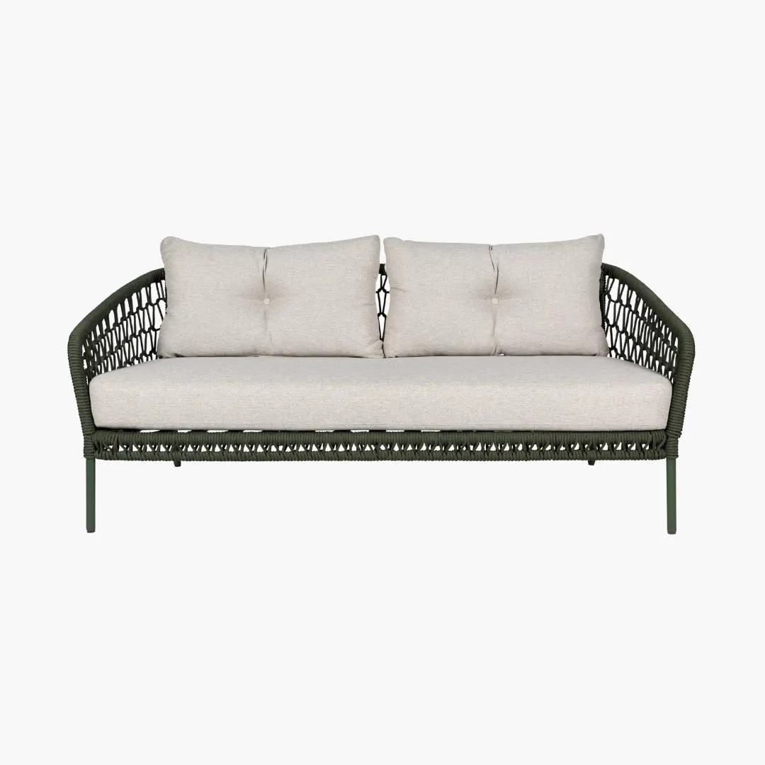 FILTON Sofa 3er grün/beige