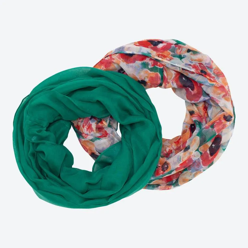 Damen-Loop-Schal, 2er-Pack