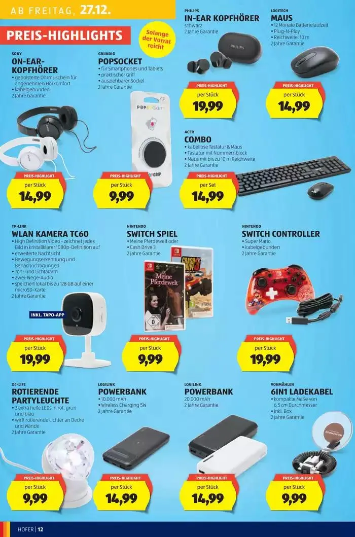 Blättern Sie online im HOFER Flugblatt von 24. Dezember bis 7. Jänner 2025 - Flugblätt seite 14