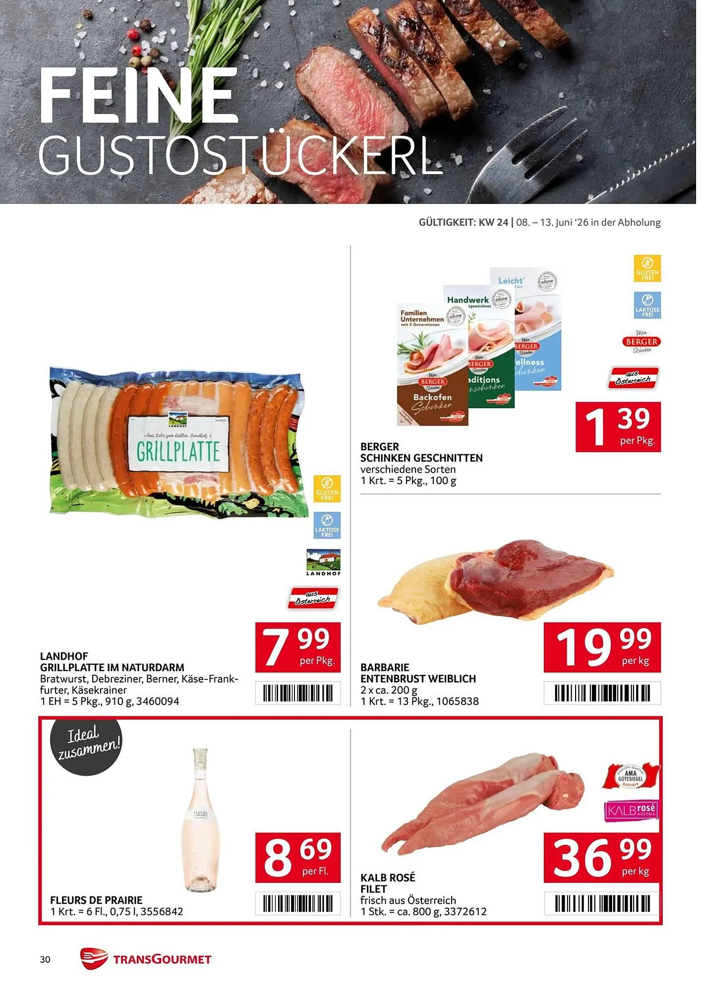 Transgourmet Flugblatt von 8. Juni bis 13. Juni 2026 - Flugblätt seite  30