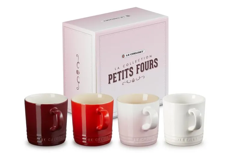 4er-Set Becher Petits Fours aus Steinzeug