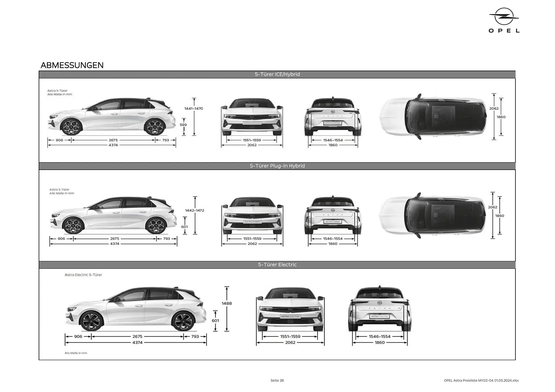 Opel Astra Flugblatt von 16. Mai bis 15. Mai 2025 - Flugblätt seite  28