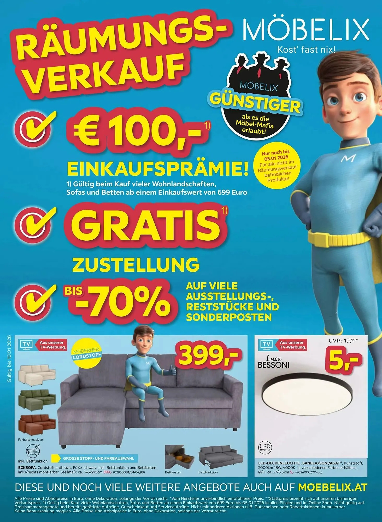 Möbelix Prospekt von 30. Dezember bis 11. Jänner 2026 - Flugblätt seite  1