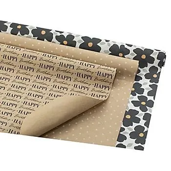 Geschenkpapier-Set "Geburtstag", aus Recycling-Kraftpapier