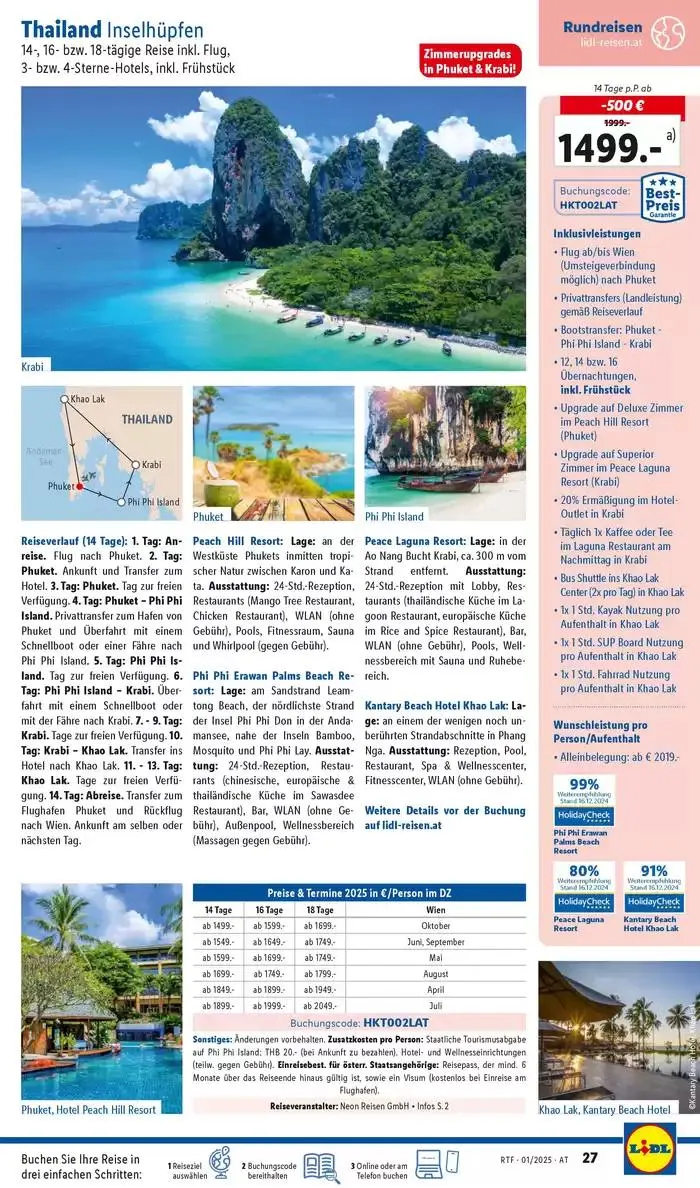 Aktuelle Reiseprospekte Themenprospekt Jänner von 14. Jänner bis 15. Februar 2025 - Flugblätt seite  27