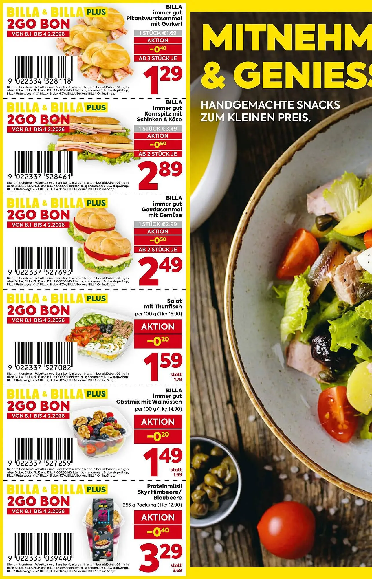 Billa Flugblatt von 8. Jänner bis 4. Februar 2026 - Flugblätt seite  2