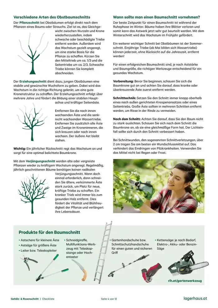 Checkliste: Gehölzschnitt & Rosenschnitt von 28. Dezember bis 11. Jänner 2025 - Flugblätt seite  4