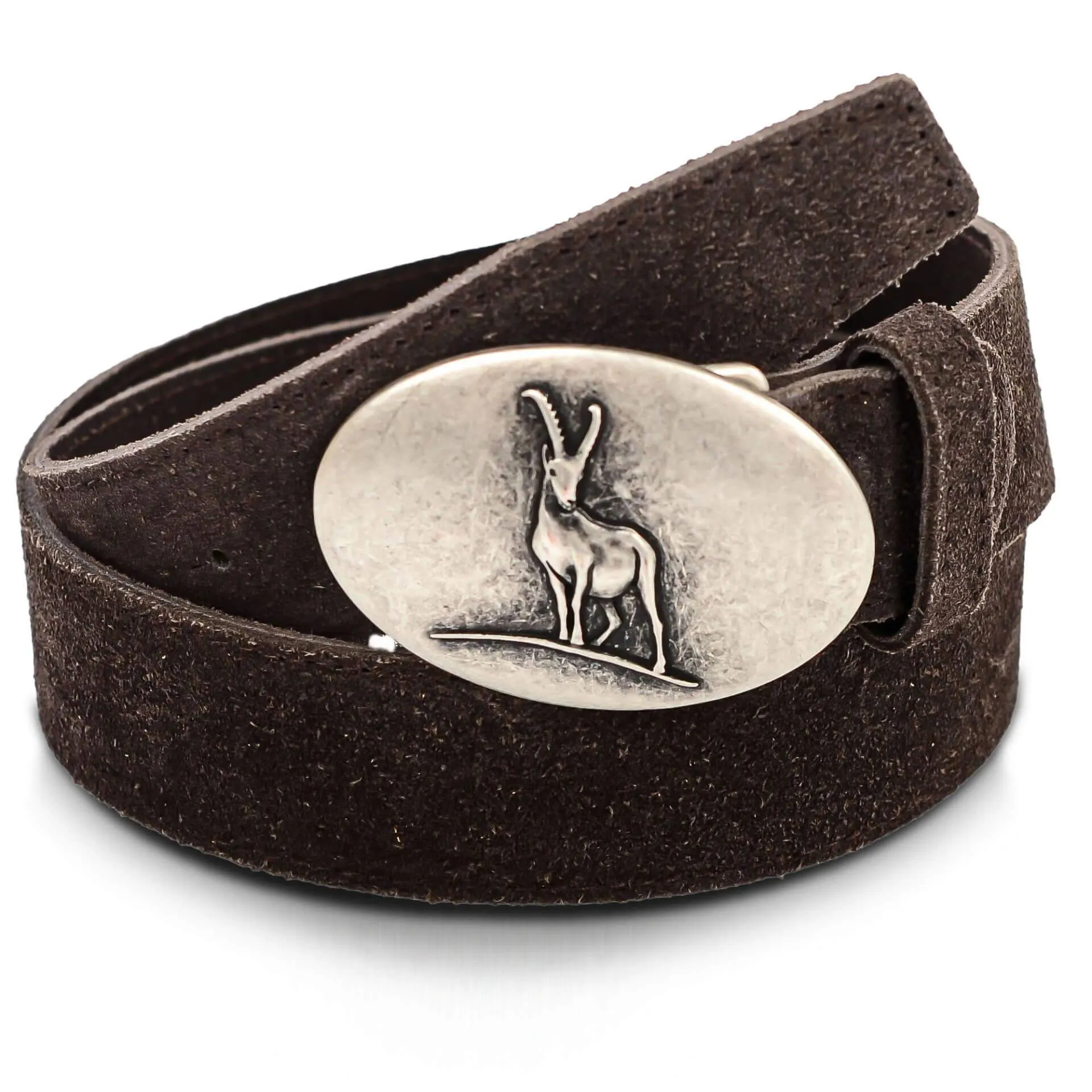 Ledergürtel "Steinbock", Braun