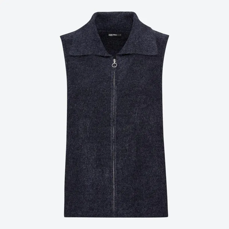 Damen-Strickweste mit Reißverschluss