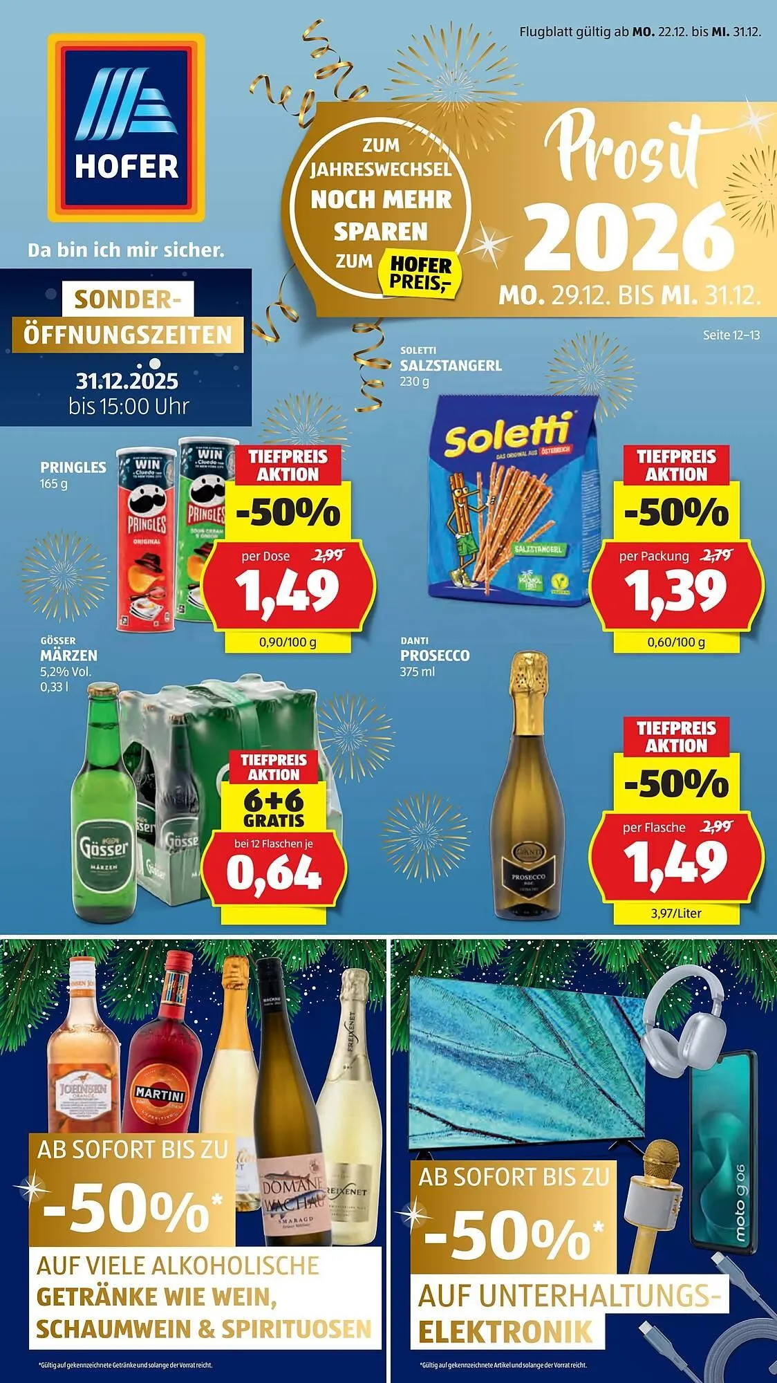 Hofer Flugblatt von 22. Dezember bis 31. Dezember 2025 - Flugblätt seite  1